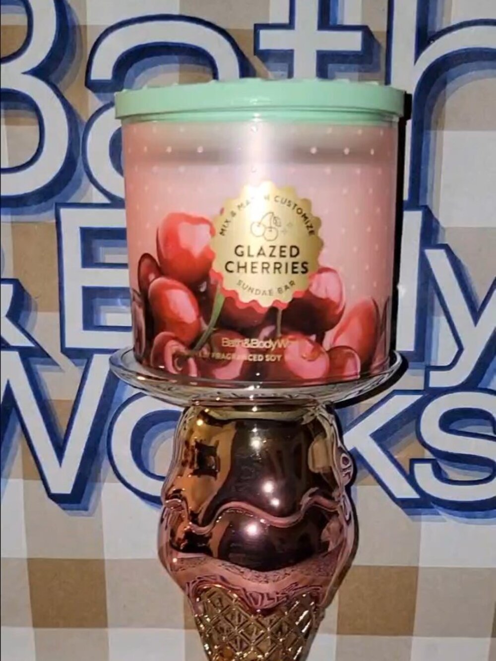 LIMITED EDITION SUNDAE CANDLE  and ICE CREAM SCOOP CANDLE HOLDER